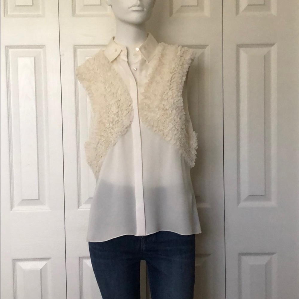 Jason Wu Silk sleeveless blouse-white/ivory